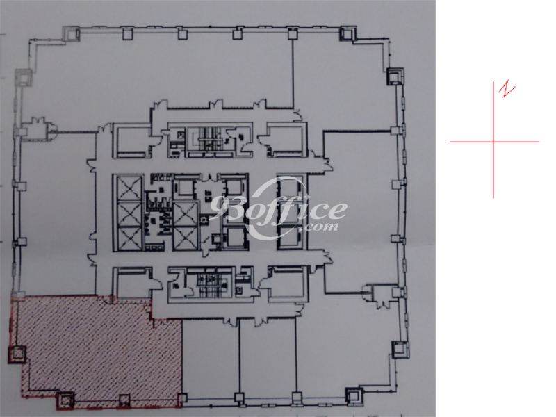 恒生银行大厦办公楼租金-写字楼平面图