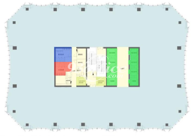 徐汇万科办公楼租金-写字楼平面图