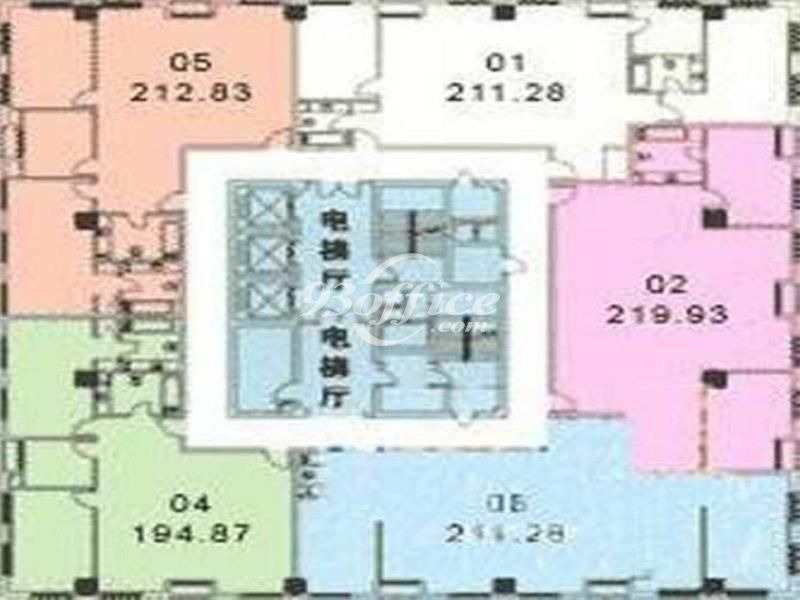 隆宇大厦办公楼租金-写字楼平面图