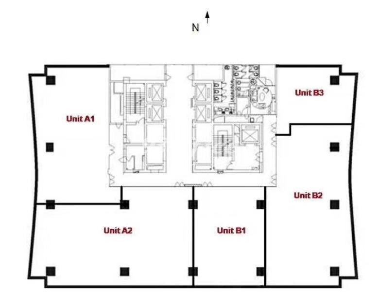 长宁88中心办公楼租金-写字楼平面图 