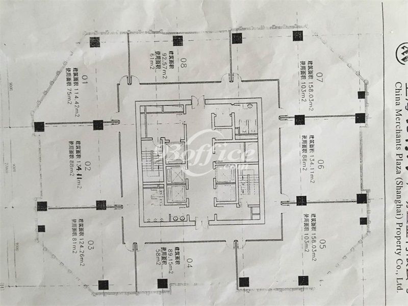 招商局广场办公楼租金-写字楼平面图 