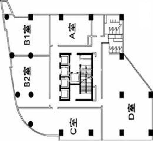 龙峰大厦办公楼租金-写字楼平面图