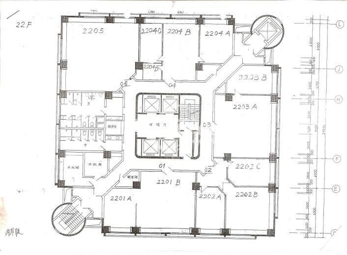 内外联大厦办公楼租金-写字楼平面图