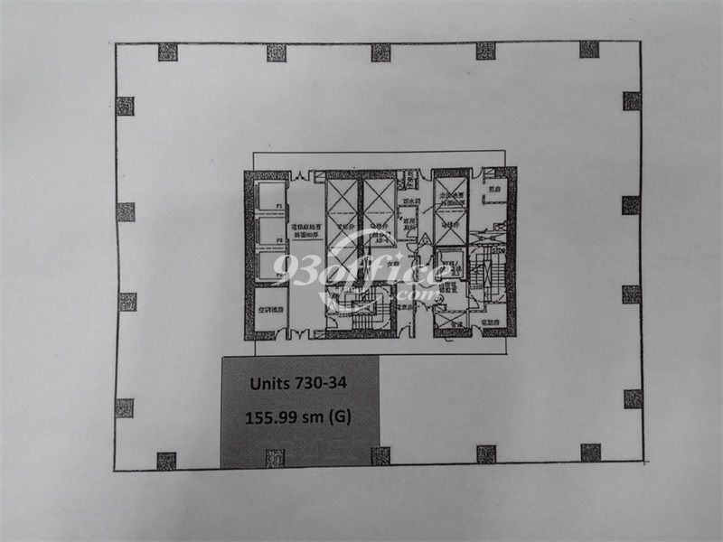 中环广场办公楼租金-写字楼平面图
