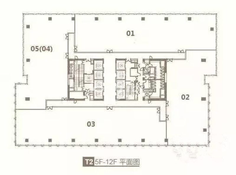 SOHO天山广场办公楼租金-写字楼平面图