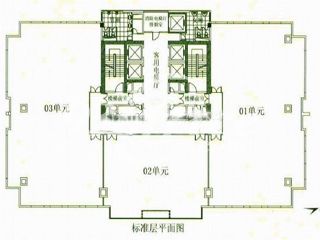 嘉麒大厦办公楼租金-写字楼平面图 