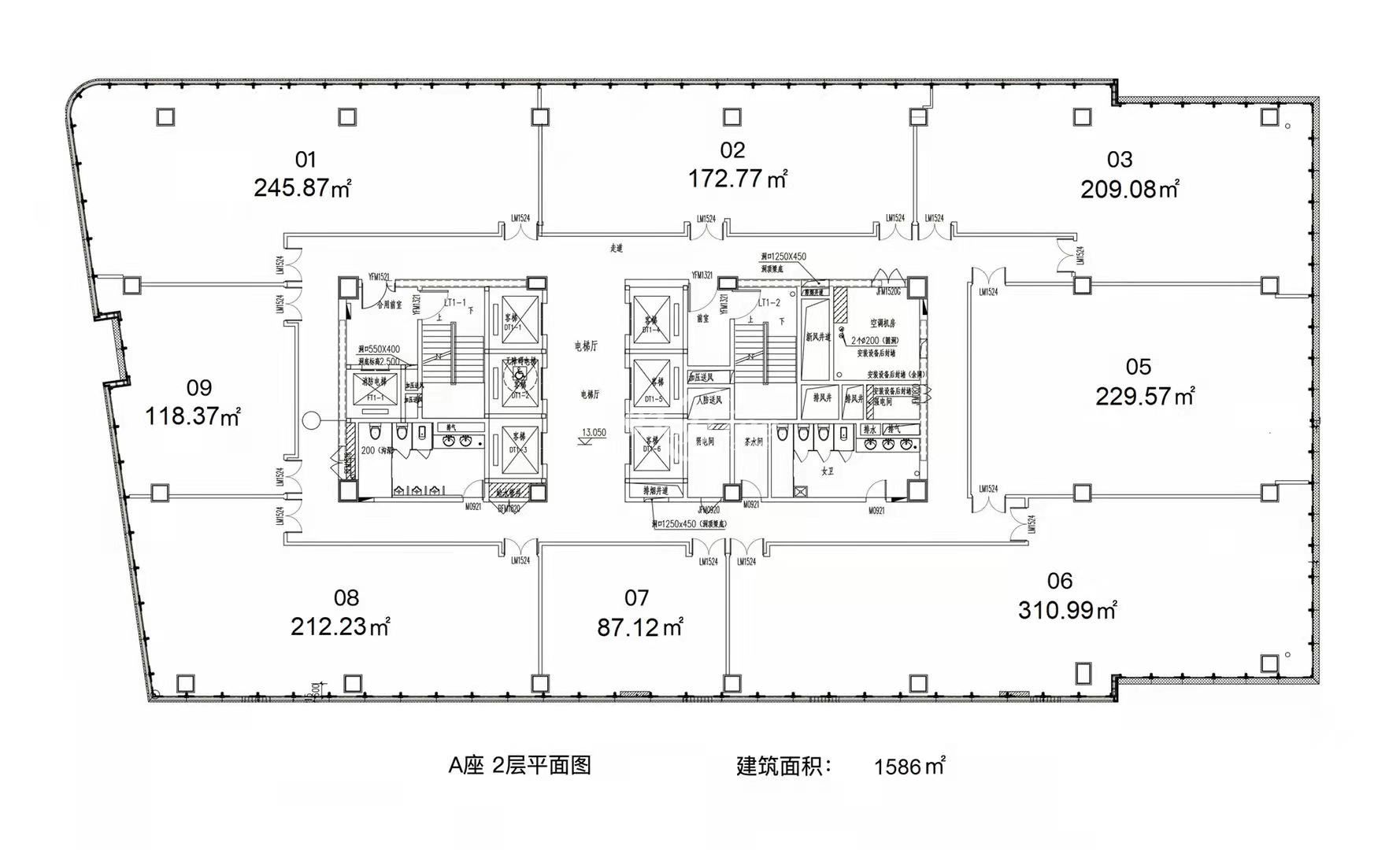 源深金融大厦办公楼租金-写字楼平面图