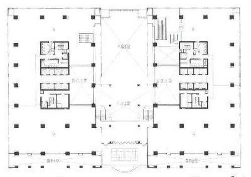 上海国际贸易中心办公楼租金-写字楼平面图 