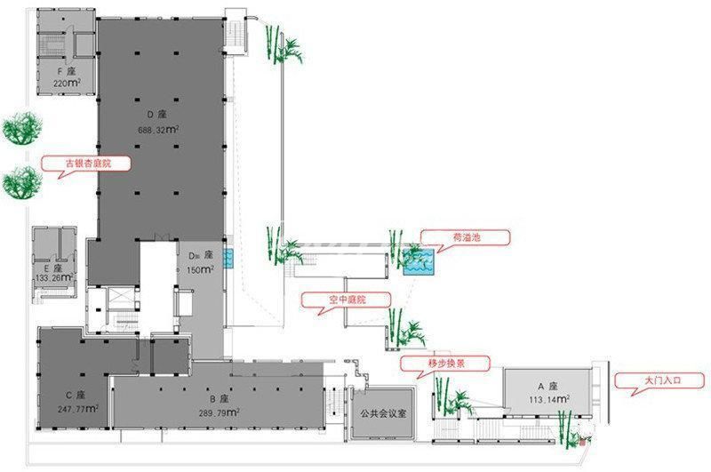 延安西路德必法华525（创意树林）创意园区出租-平面图