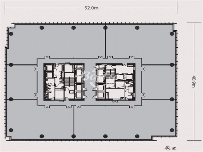 金外滩国际广场办公楼租金-写字楼平面图