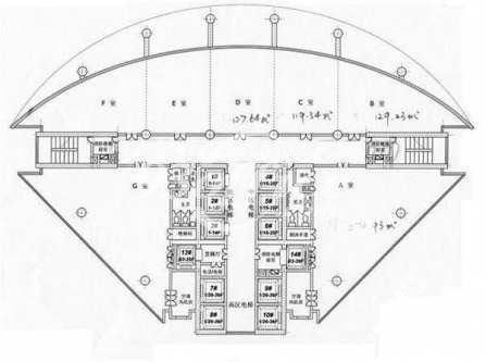 久事大厦办公楼租金-写字楼平面图