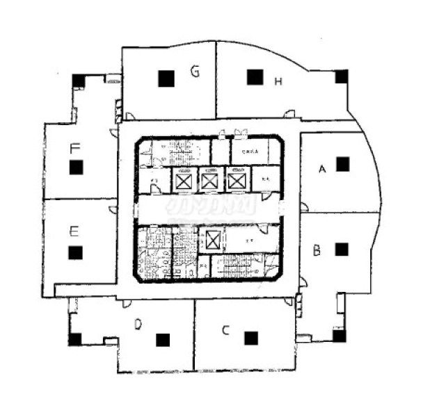 广东发展银行大厦办公楼租金-写字楼平面图