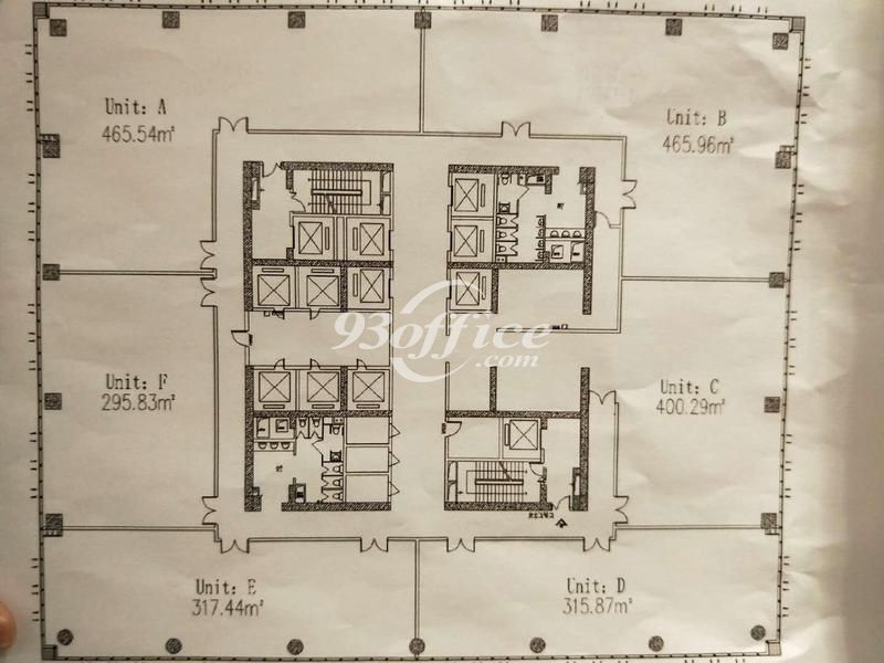 月星环球港办公楼租金-写字楼平面图