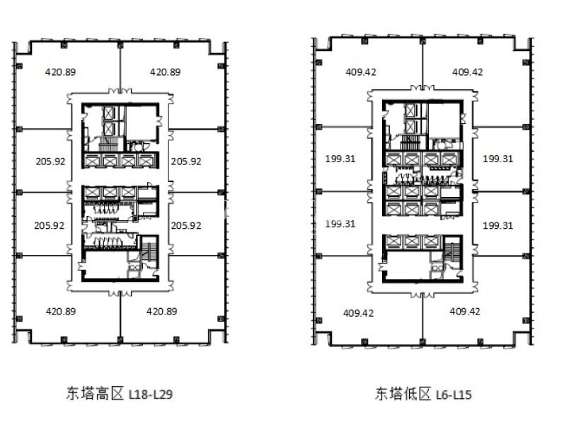 星荟中心办公楼租金-写字楼平面图