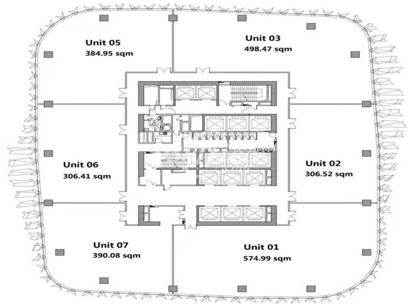 吉汇大厦办公楼租金-写字楼平面图