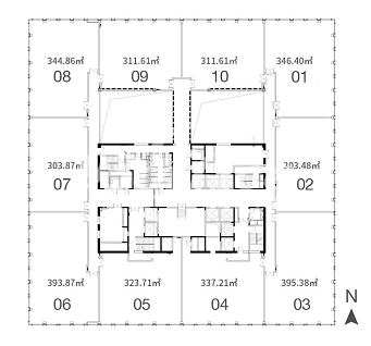 佳兆业金融中心办公楼租金-写字楼平面图