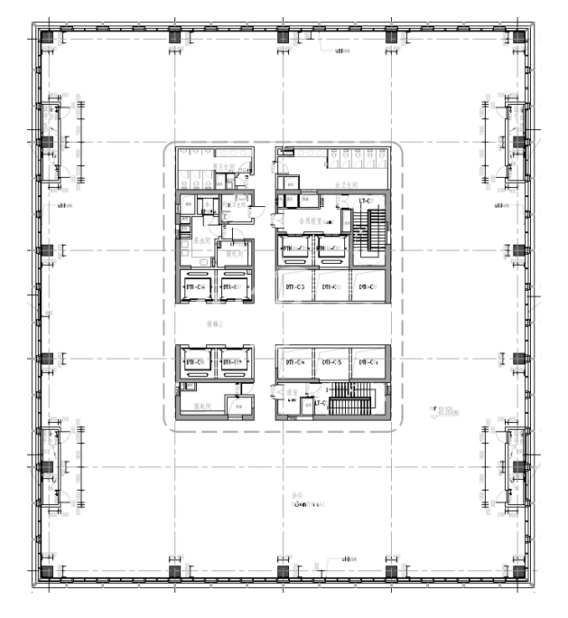 前滩东方广场办公楼租金-写字楼平面图