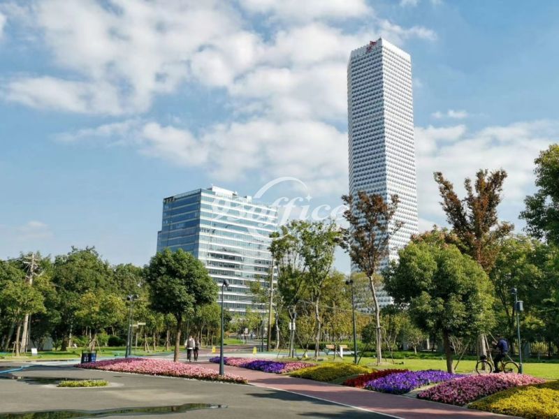 后滩环球都会联合办公出租-外立面